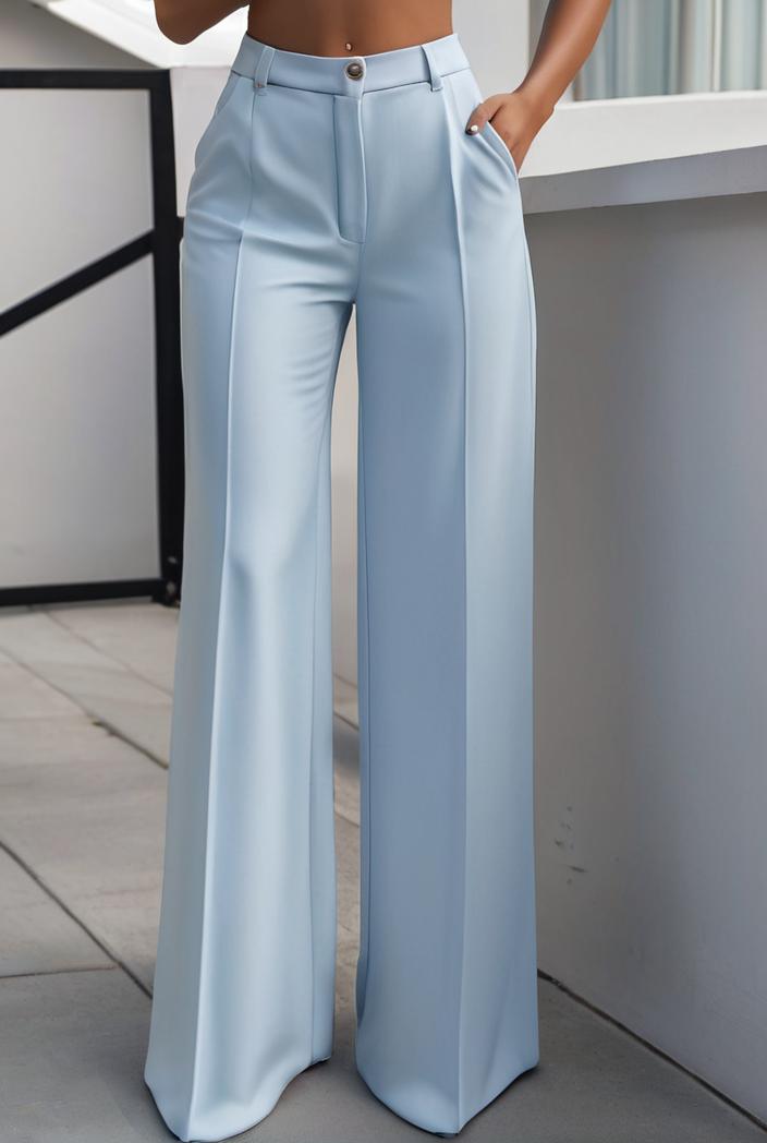 one shoulder crop top mopping pants two piece suit 130445