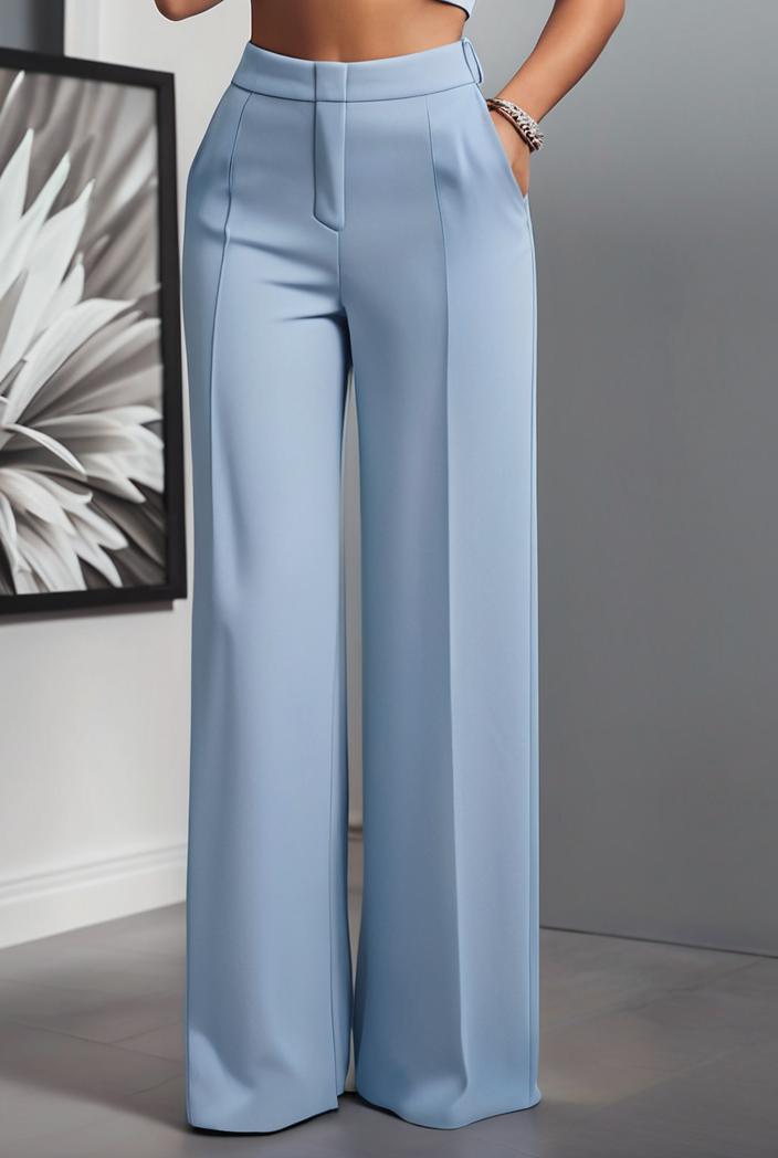 one shoulder crop top mopping pants two piece suit 130449