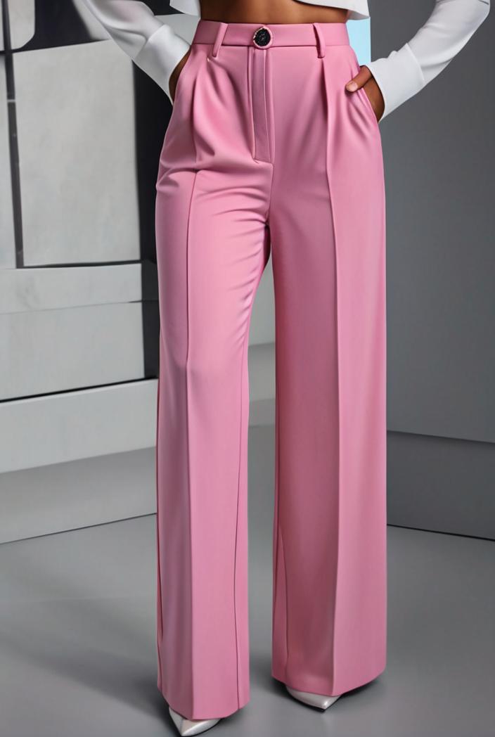 one shoulder crop top mopping pants two piece suit 130460