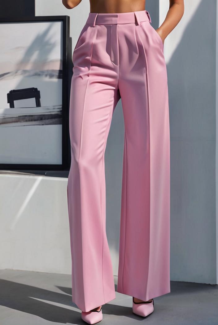 one shoulder crop top mopping pants two piece suit 130466