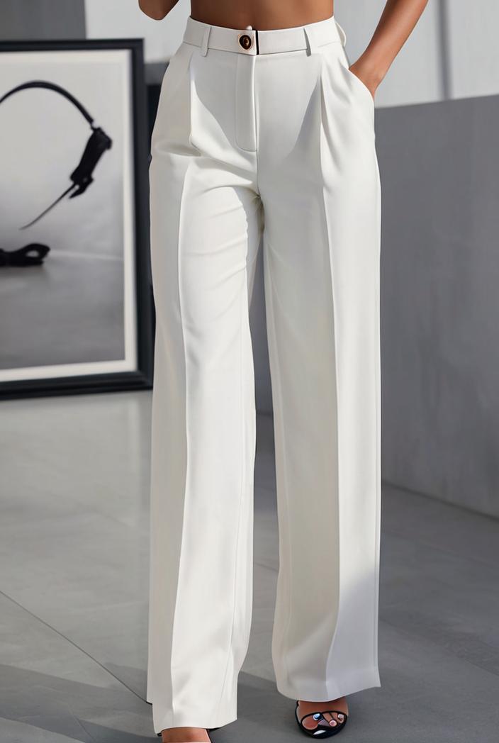 one shoulder crop top mopping pants two piece suit 130467