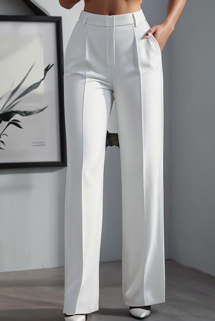 one shoulder crop top mopping pants two piece suit 130472
