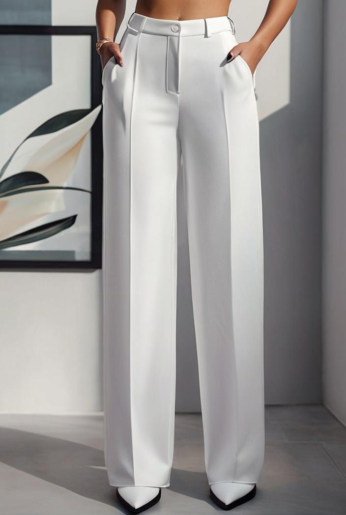 one shoulder crop top mopping pants two piece suit 130473