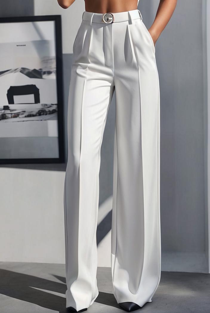 one shoulder crop top mopping pants two piece suit 130474