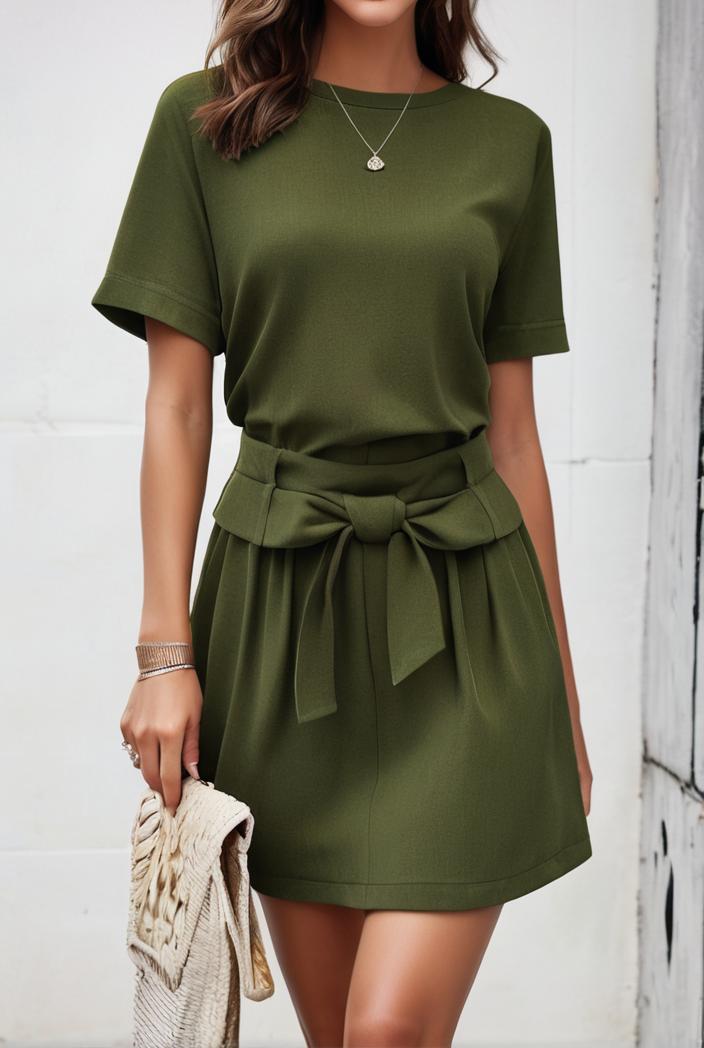 strappy solid color knit slim mini dress 105445