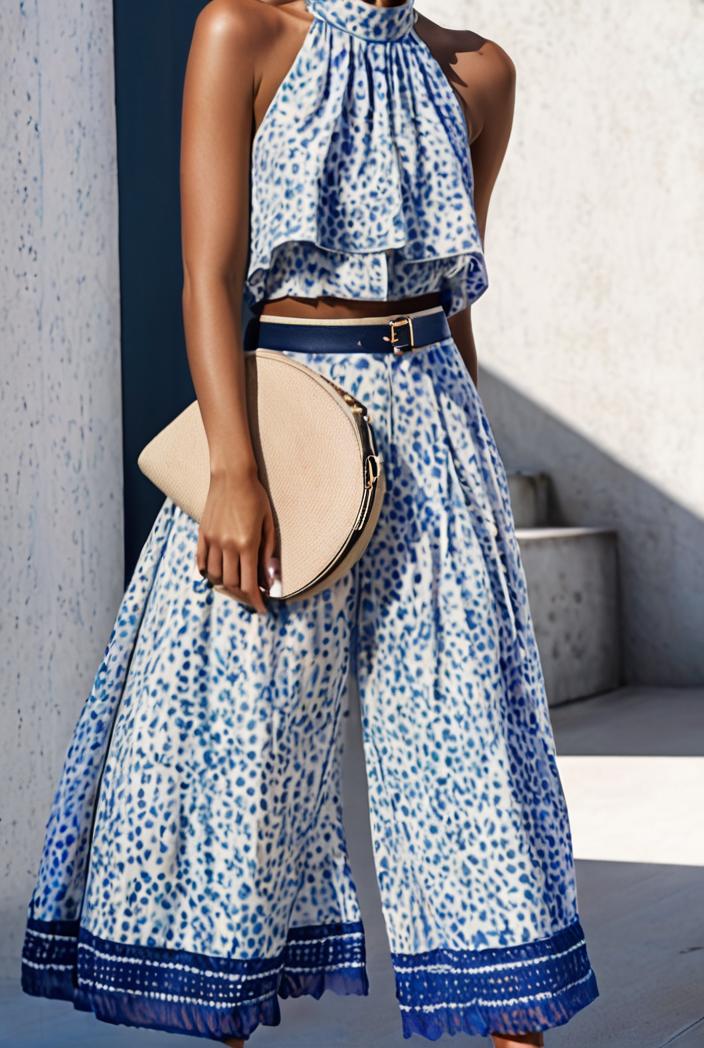 floral print halter bohemian long skirt 142062