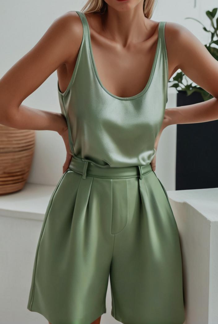 loose round neck sleeveless belted jumpsuit 149607