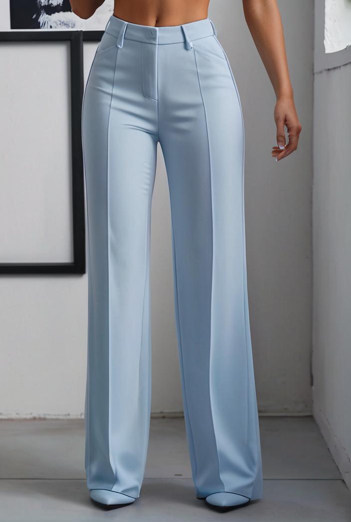 one shoulder crop top mopping pants two piece suit 103361