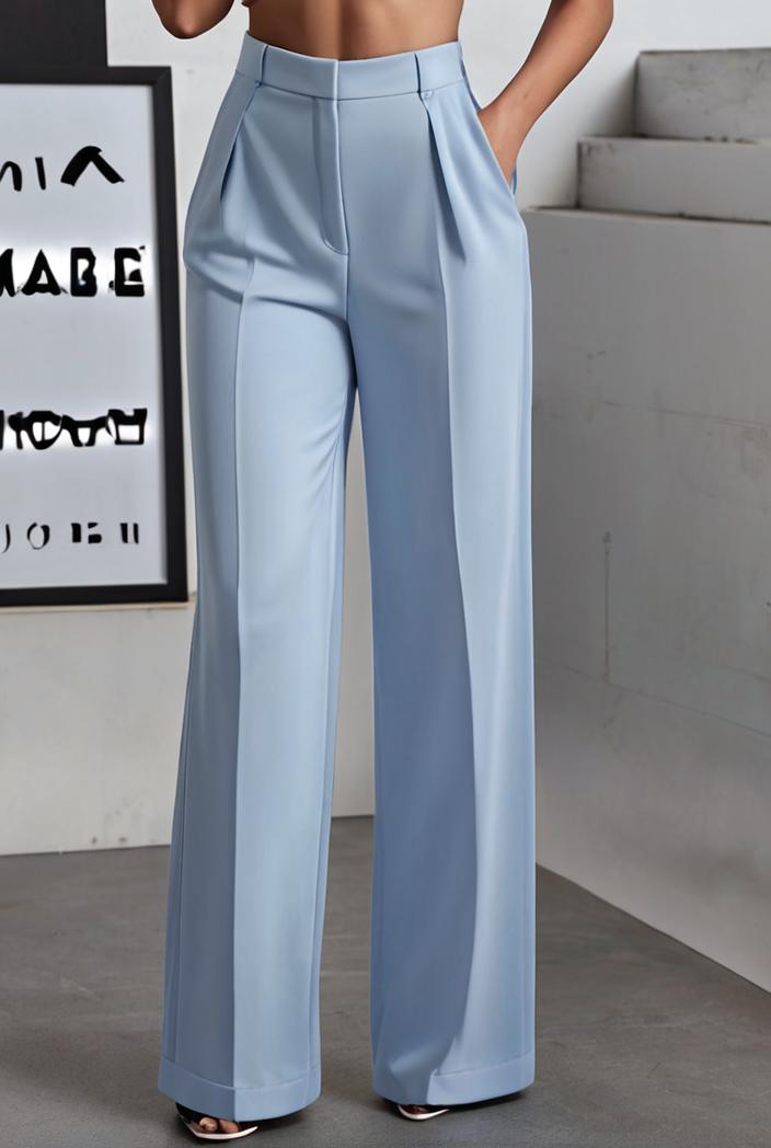 one shoulder crop top mopping pants two piece suit 103362