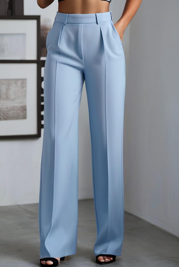one shoulder crop top mopping pants two piece suit 103365