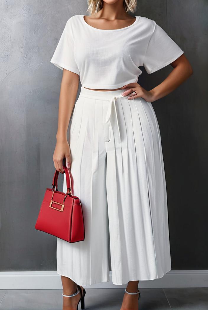 ruffled pleated short sleeve dress 116433
