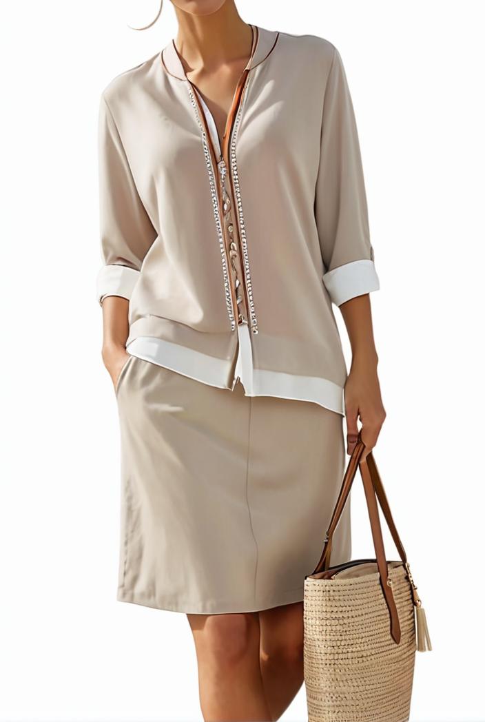 cotton linen temperament round neck long sleeve mini dress 126429
