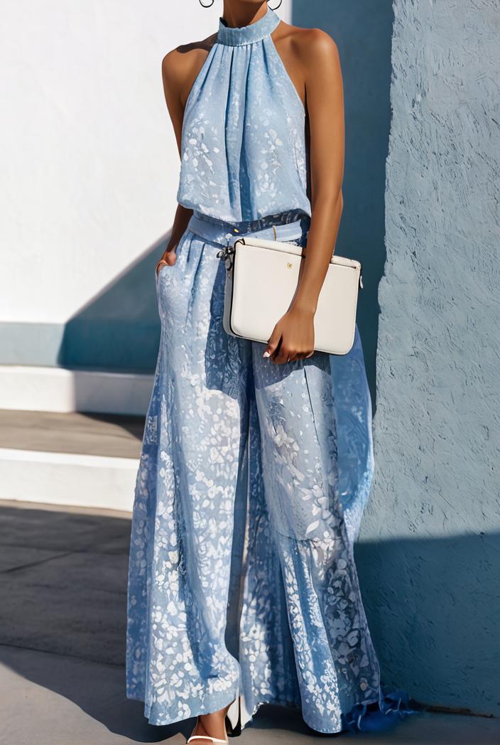 floral print halter bohemian long skirt 135674