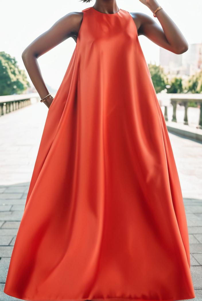solid halter neck open back sleeveless dress 101728