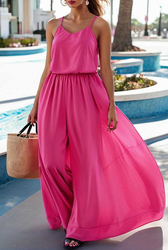 solid halter neck open back sleeveless dress 101748