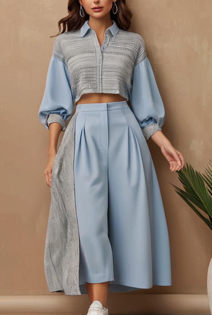 dresses loose print breathable long sleeve dress for women 127507