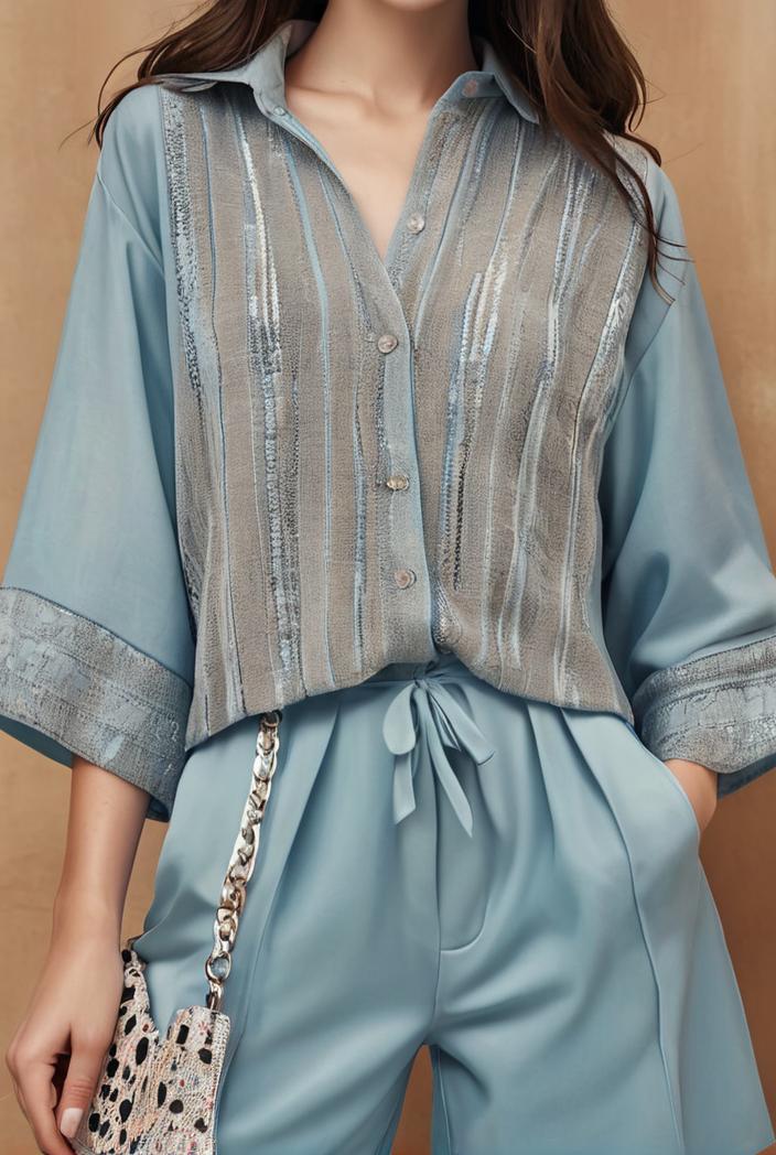 dresses loose print breathable long sleeve dress for women 127511