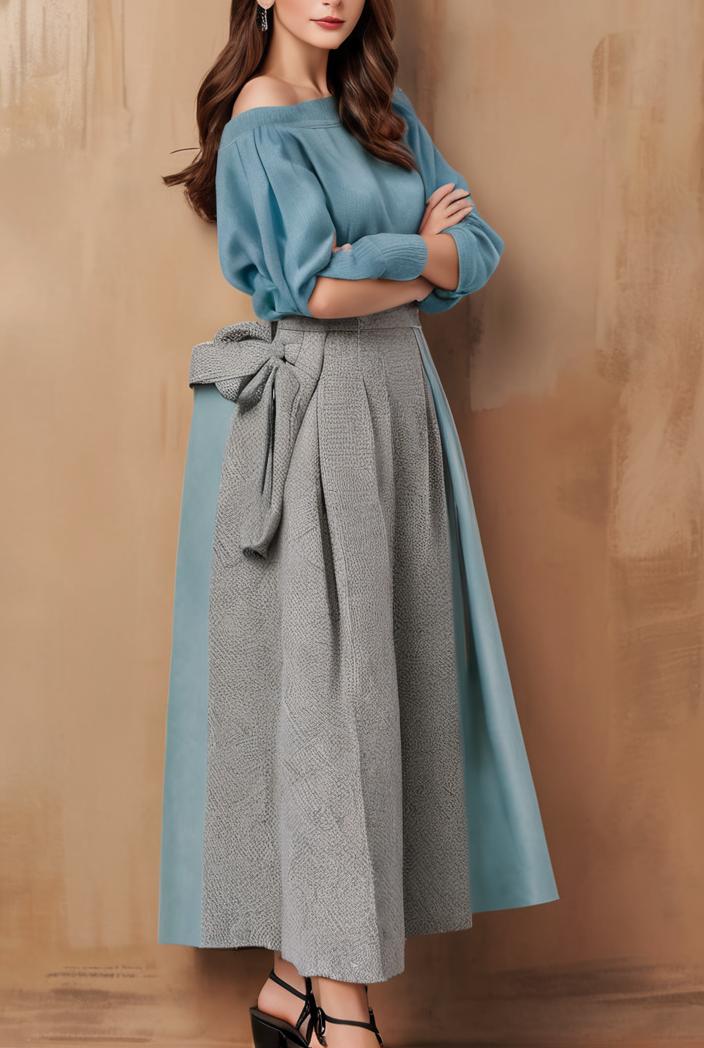 dresses loose print breathable long sleeve dress for women 127518