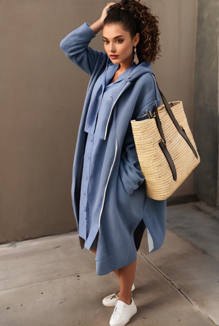 loose large size deep v button shirt dress 123599
