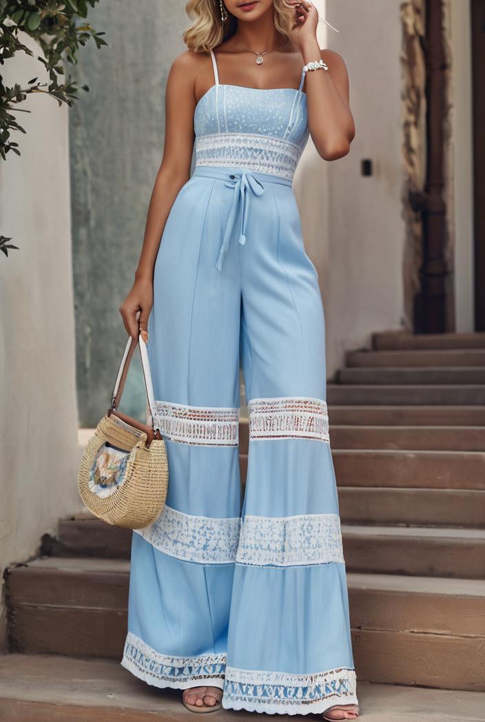 sling belted striped sleeveless dress 148115
