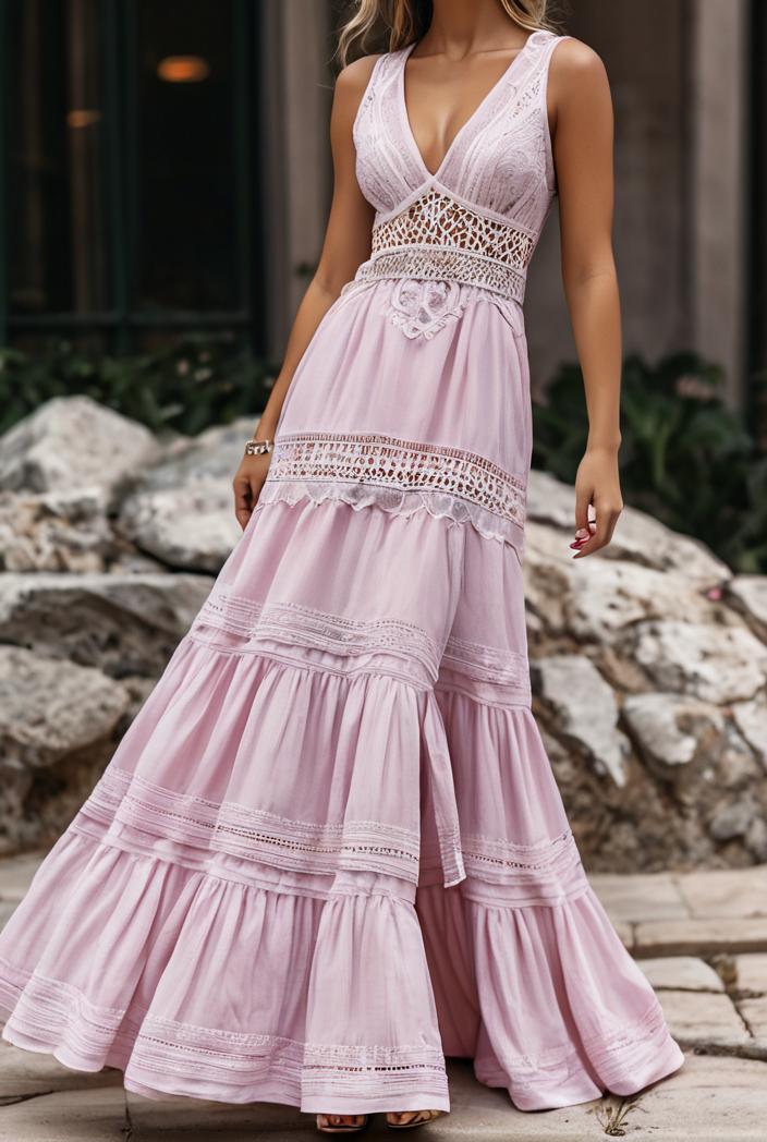 sling belted striped sleeveless dress 148135
