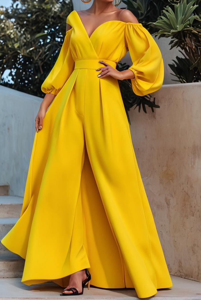 v neck long sleeve pleated dress 110927