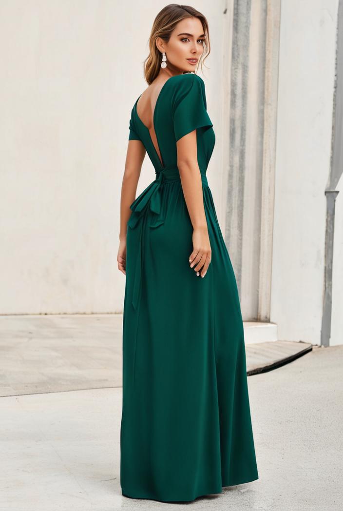 women s a line empire waist maxi chiffon evening dress 114619
