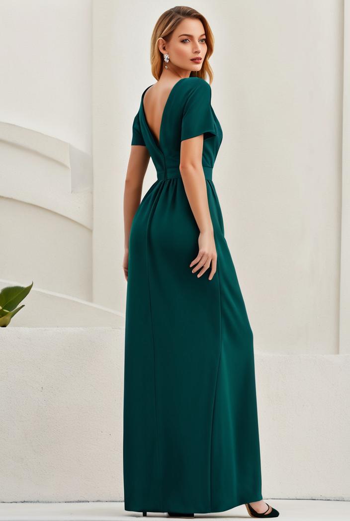 women s a line empire waist maxi chiffon evening dress 114620