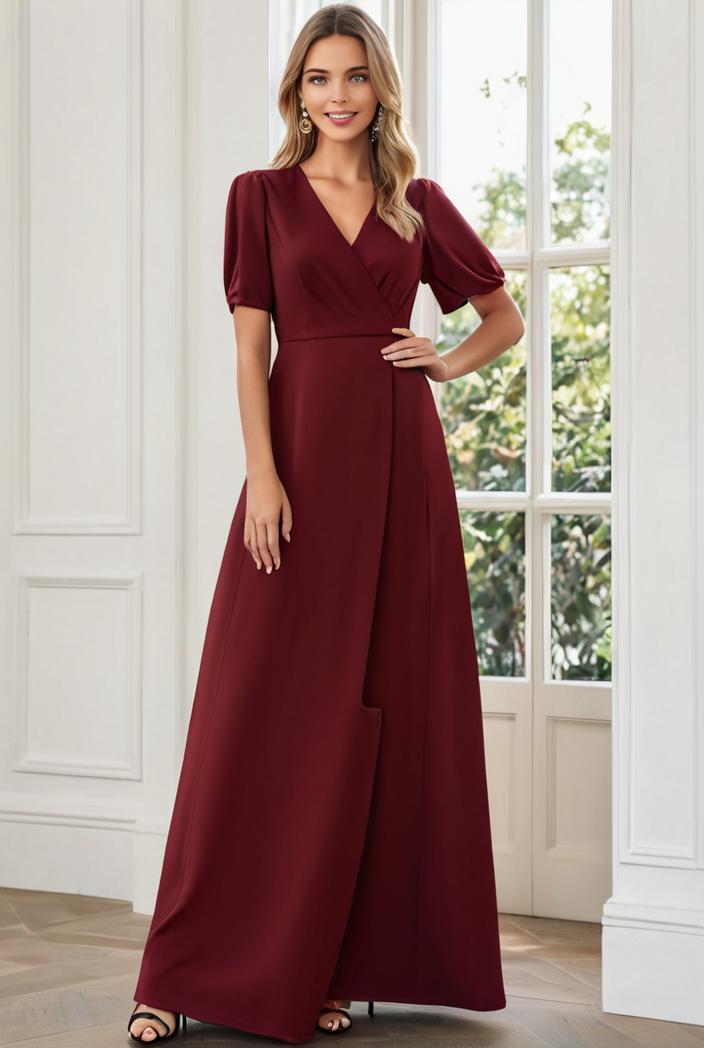 women s a line empire waist maxi chiffon evening dress 114644
