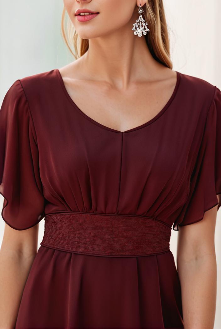women s a line empire waist maxi chiffon evening dress 114654