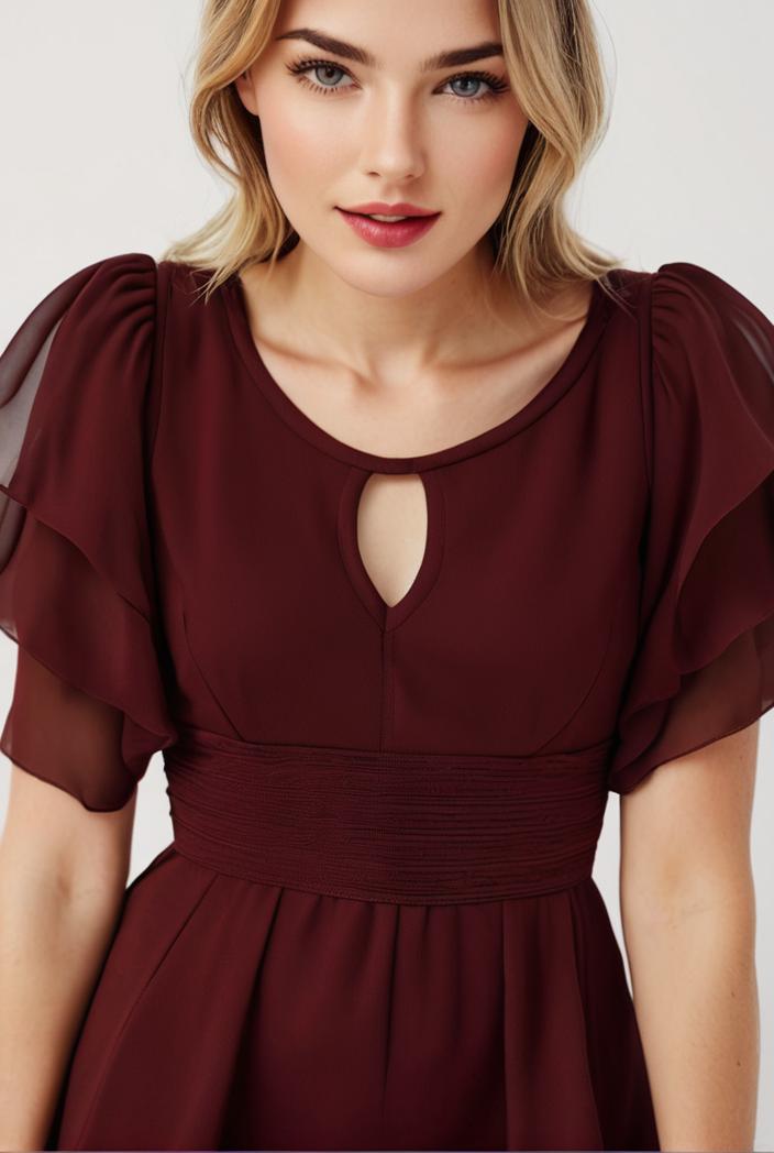 women s a line empire waist maxi chiffon evening dress 114657