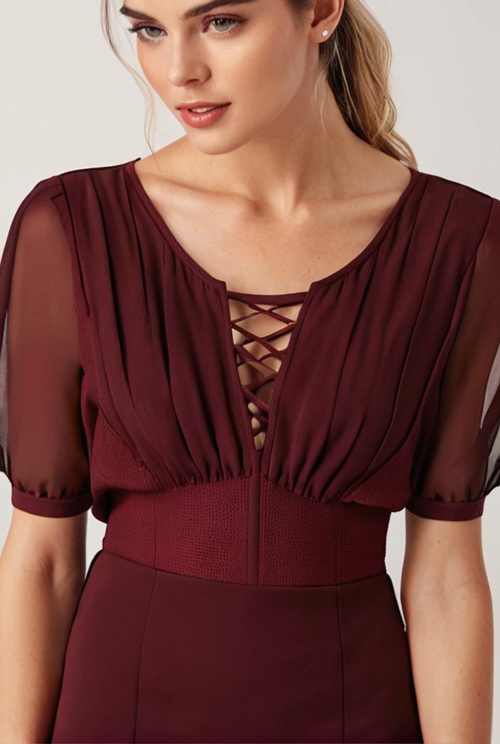 women s a line empire waist maxi chiffon evening dress 114659