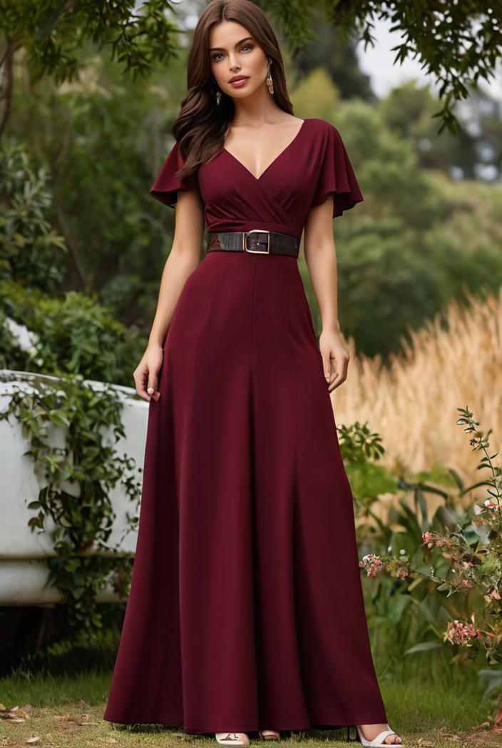 women s a line empire waist maxi chiffon evening dress 114663