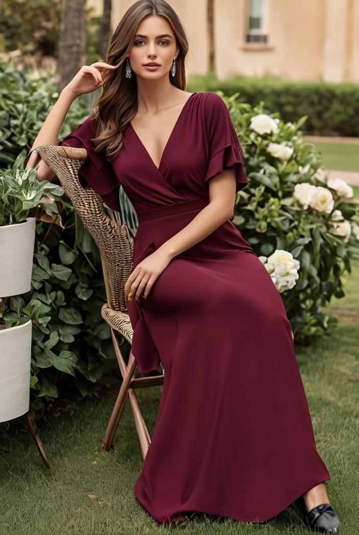 women s a line empire waist maxi chiffon evening dress 114676