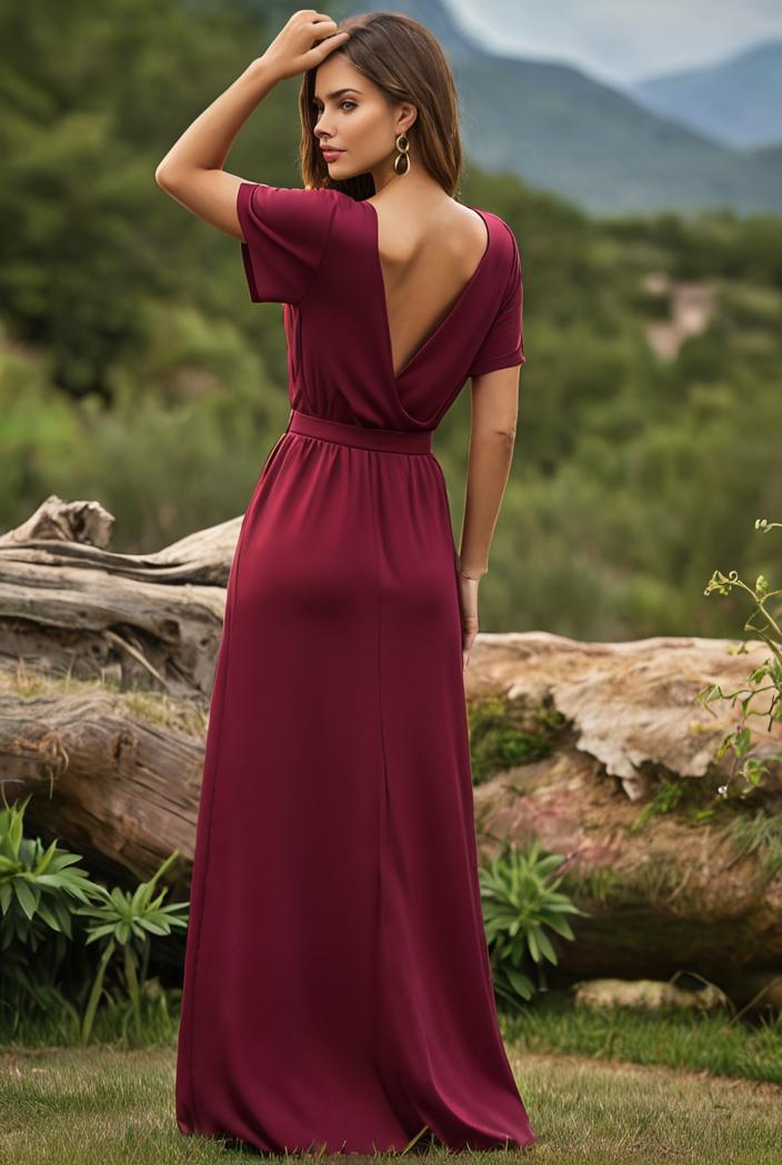 women s a line empire waist maxi chiffon evening dress 114680