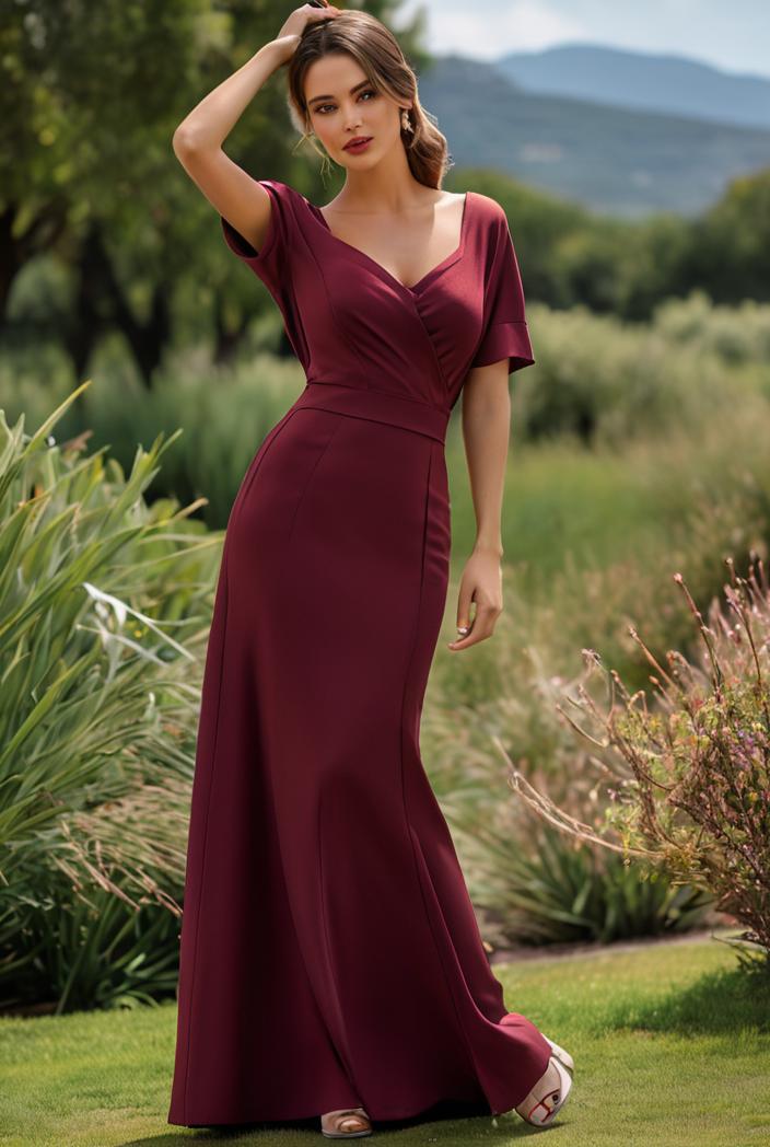 women s a line empire waist maxi chiffon evening dress 114681