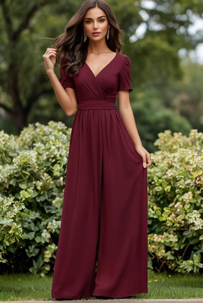 women s a line empire waist maxi chiffon evening dress 114685