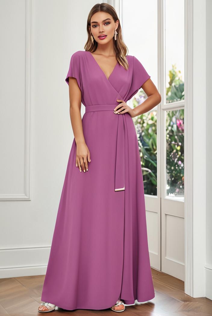 women s a line empire waist maxi chiffon evening dress 114702