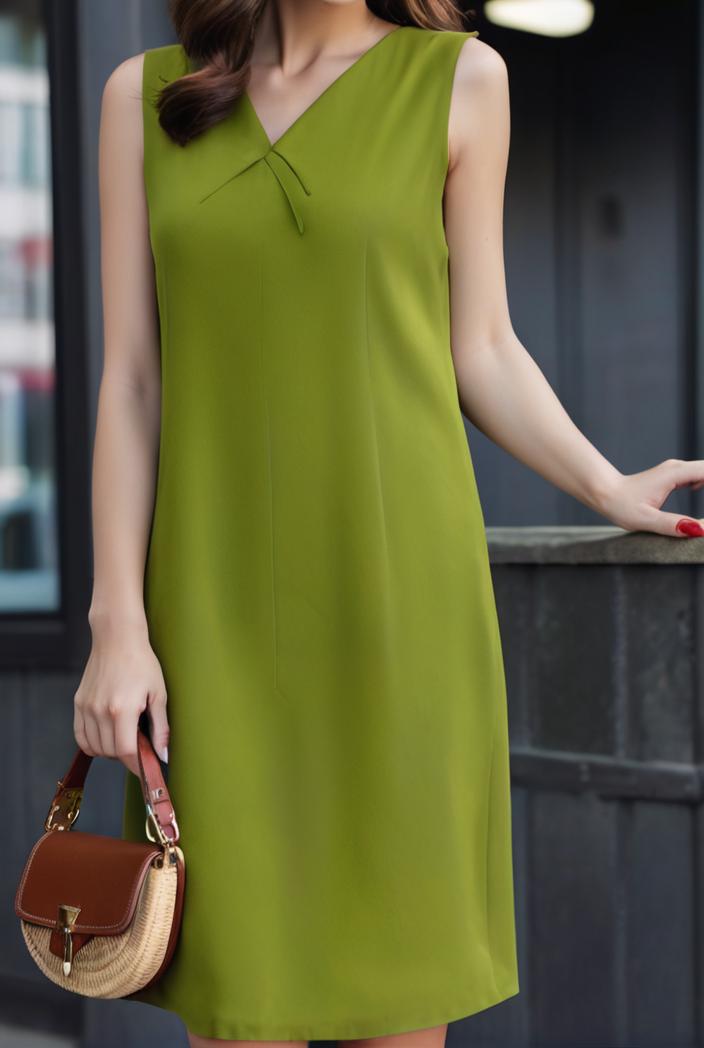 women s dresses printed v neck sleeveless midi dress 118810
