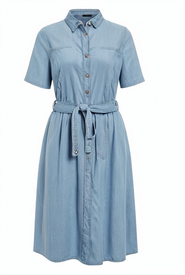 a line flap pockets rolled sleeve v neck casual lapel denim maxi dresses 122418