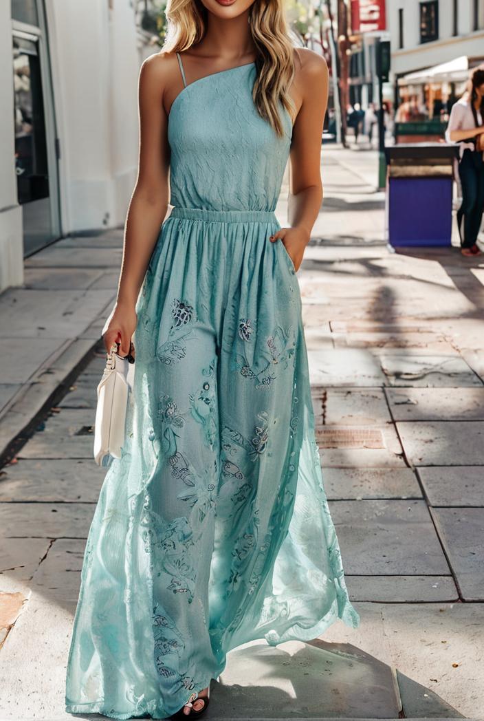 boho print halterneck sleeveless dress 123351