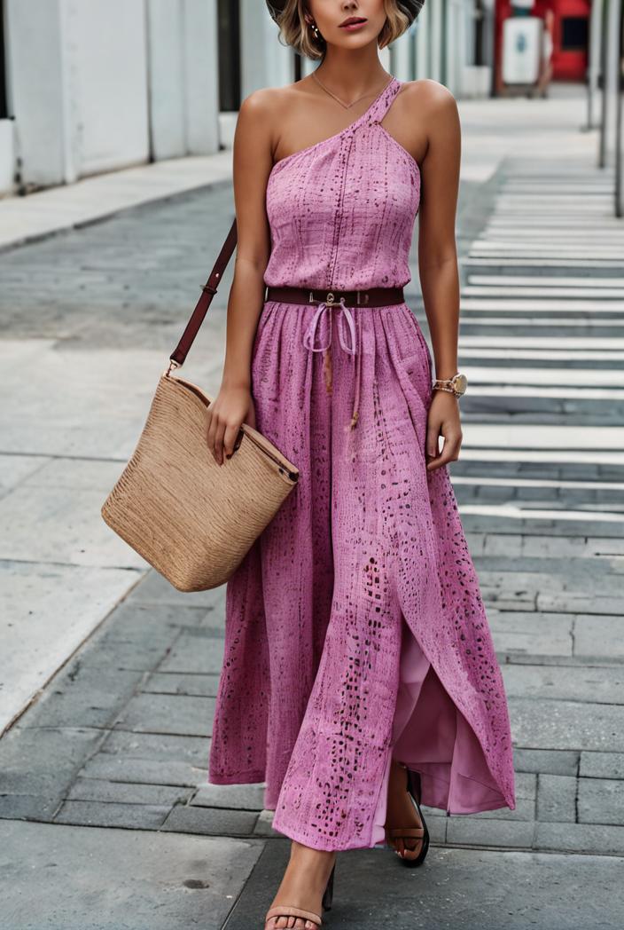 boho print halterneck sleeveless dress 123357