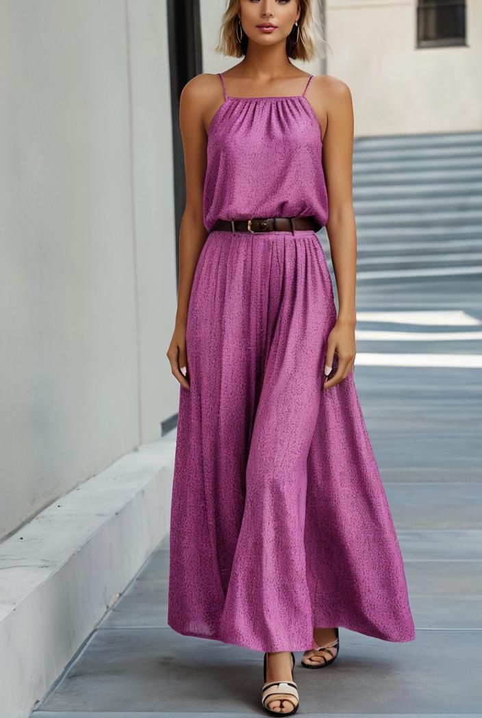 boho print halterneck sleeveless dress 123362