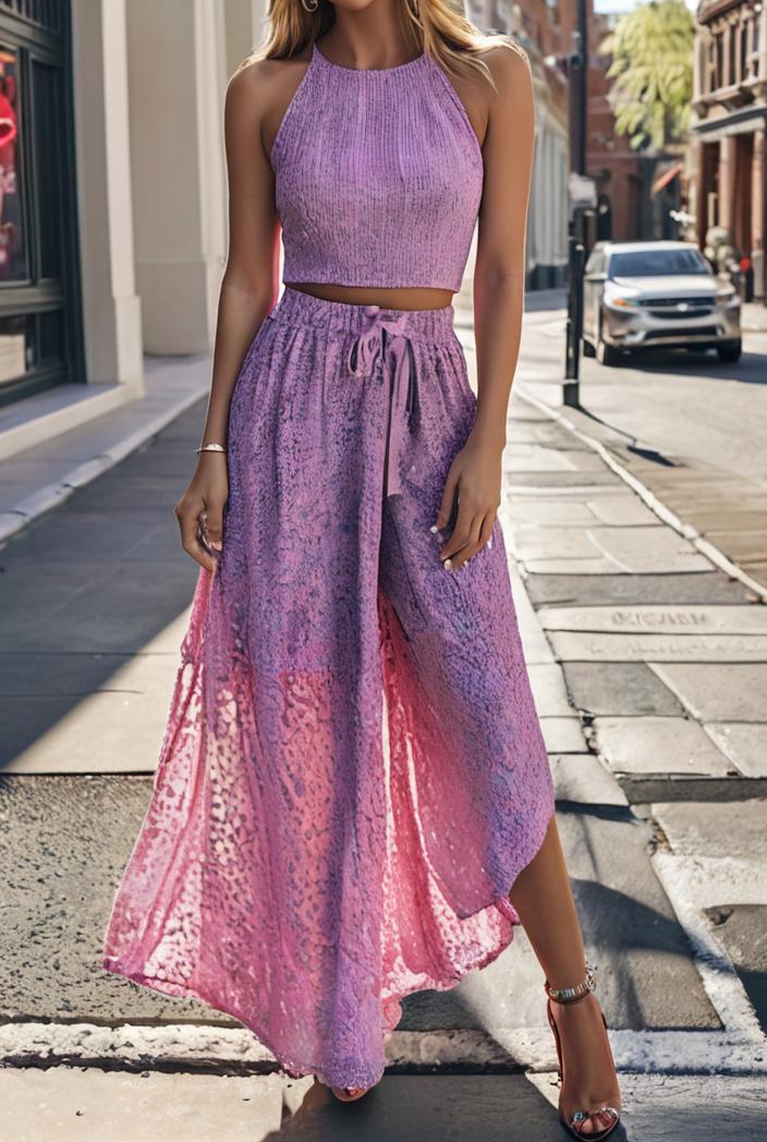 boho print halterneck sleeveless dress 123385
