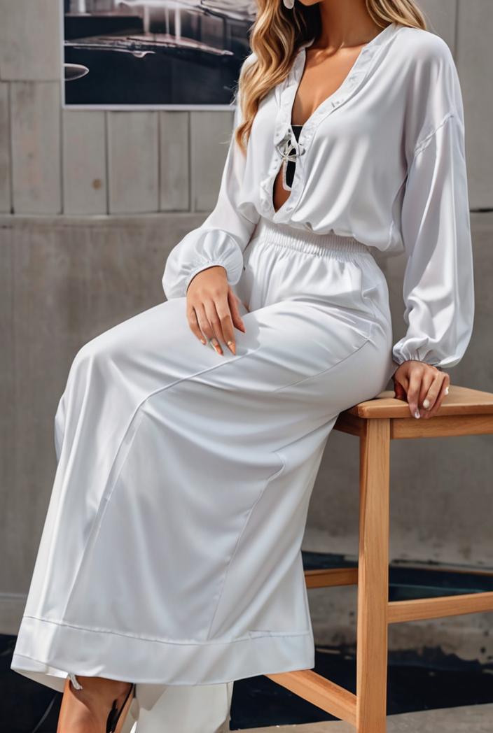 casual v neck long sleeve dress 102720