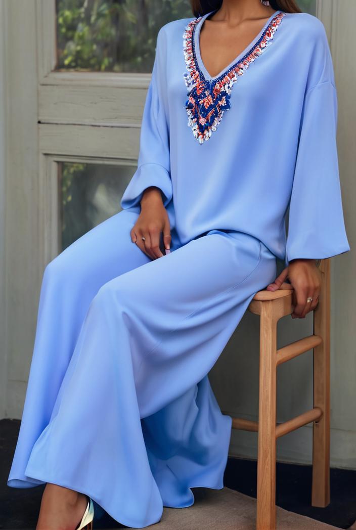 casual v neck long sleeve dress 102727