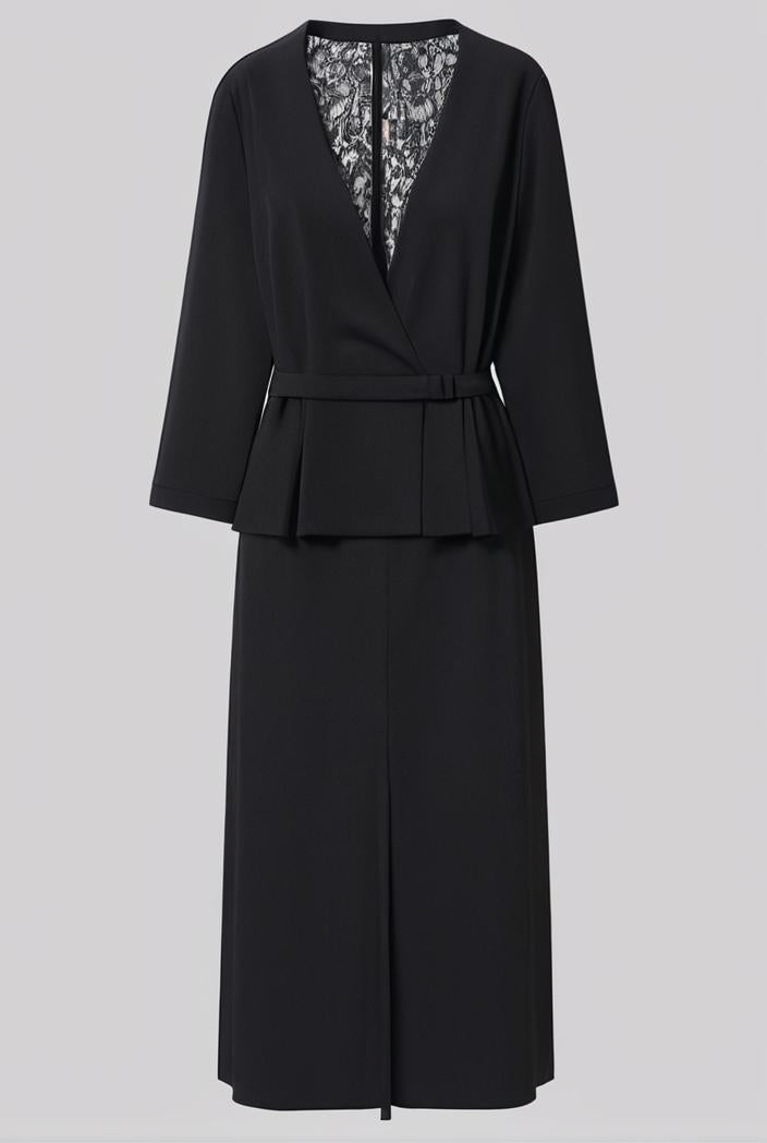 casual v neck long sleeve dress 102750