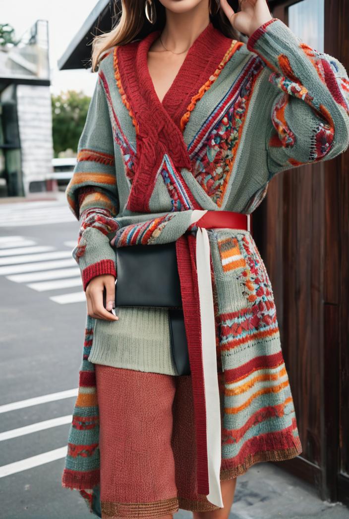 fashion v neck printed long sleeve midi dress 113148
