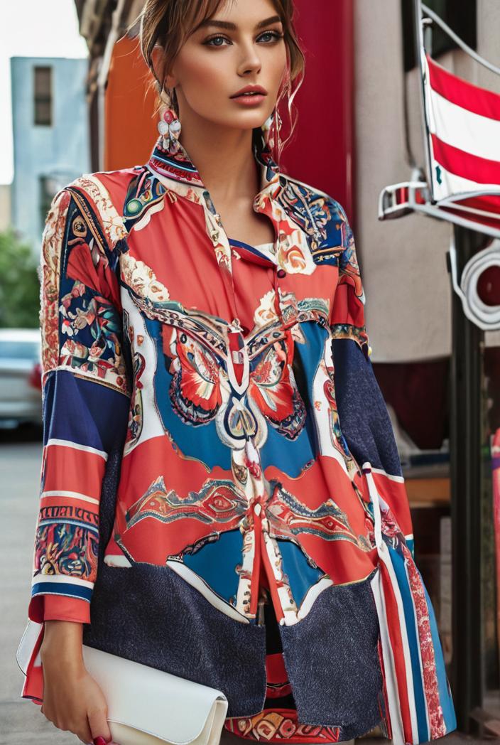 fashion v neck printed long sleeve midi dress 113155