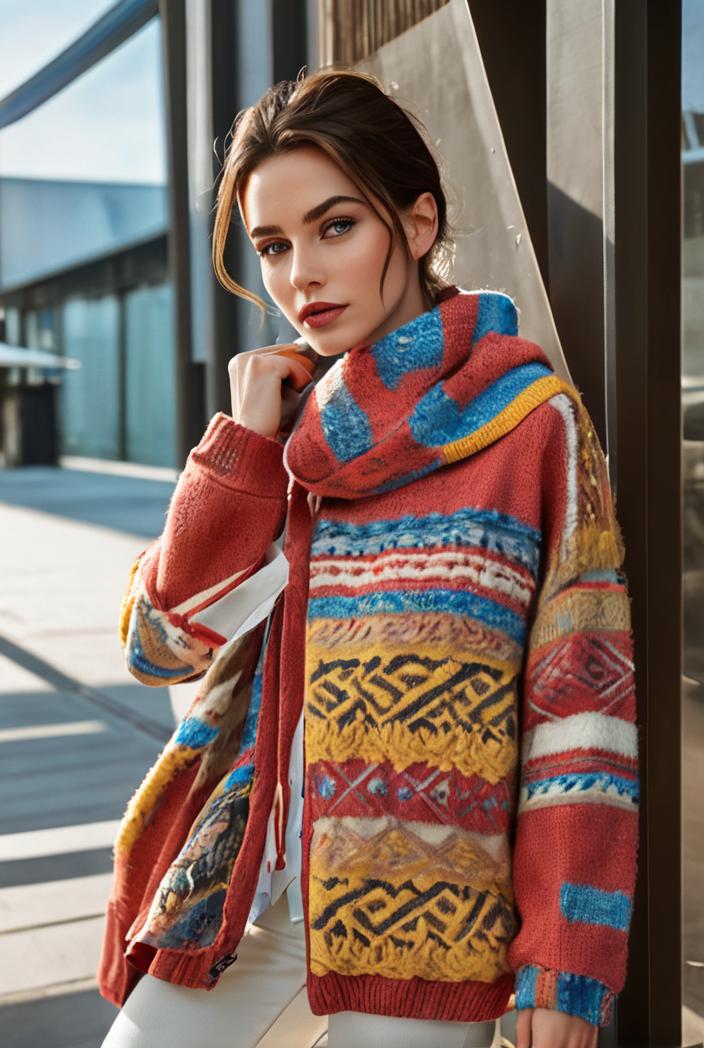 fashion v neck printed long sleeve midi dress 113177